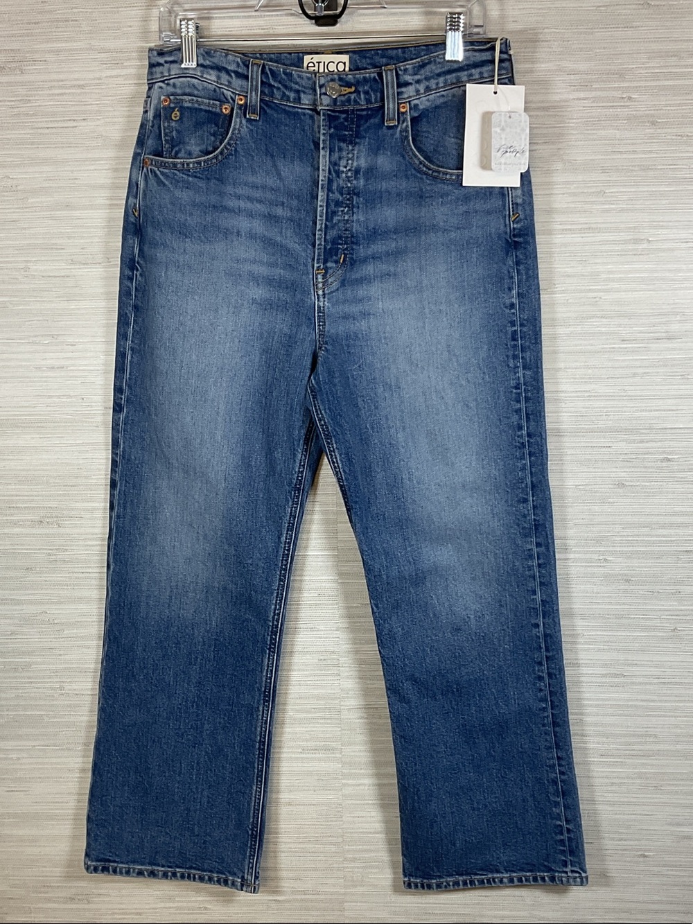Free People Etica Kent Cropped Flare Jeans Kirkwood 30 NWT Sustainable Organic